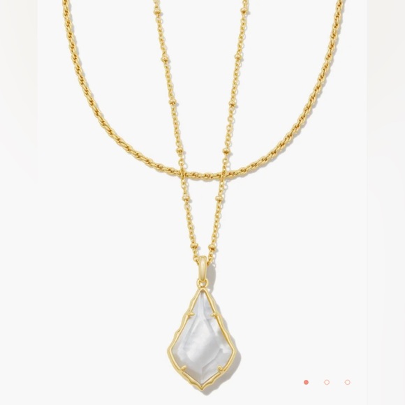 Kendra Scott Jewelry Nwt Kendra Scott Faceted Alex Gold Convertible Necklace Ivory Illusion